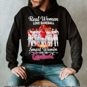 Real women love baseball smart women love the St Louis Cardinals players signature shirt