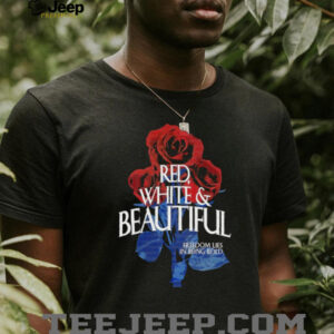 Red white and beautiful roses shirt