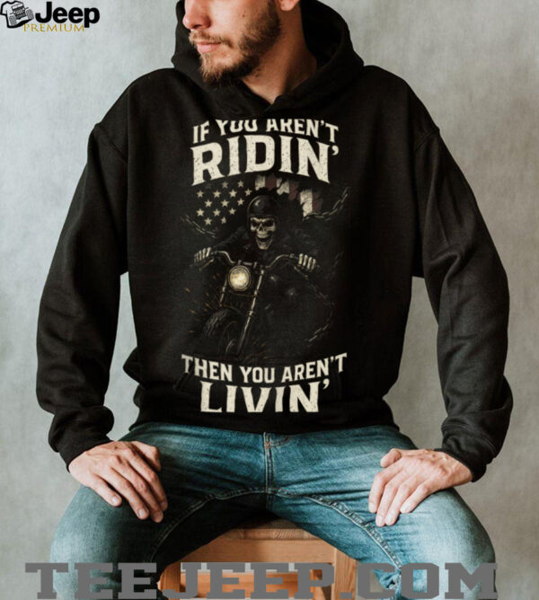 Ridin’   Skull Motorcycle Adventure Vintage Shirt
