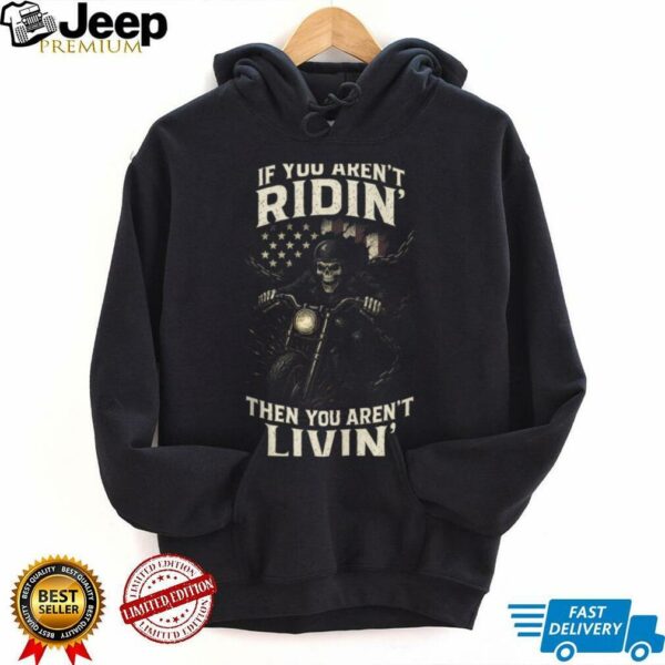 Ridin’   Skull Motorcycle Adventure Vintage Shirt