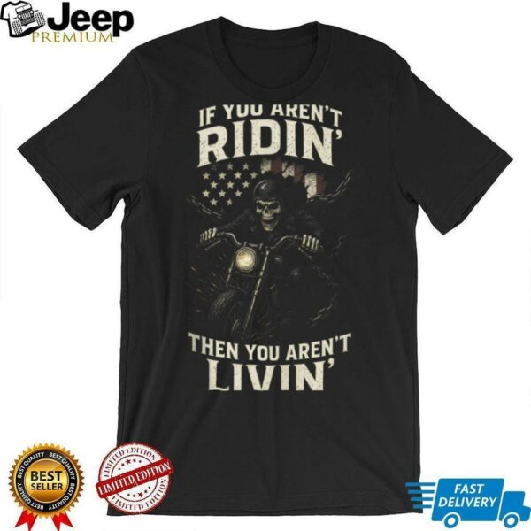 Ridin’   Skull Motorcycle Adventure Vintage Shirt