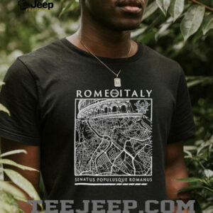 Rome Italy Senatus Populusque Romanus map shirt