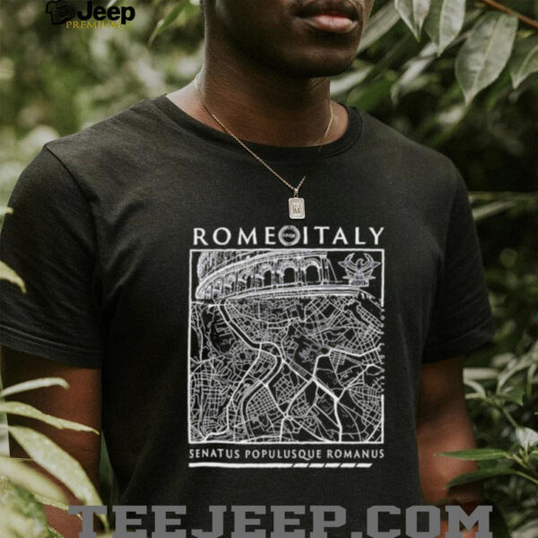 Rome Italy Senatus Populusque Romanus map shirt