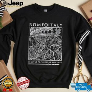 Rome Italy Senatus Populusque Romanus map shirt