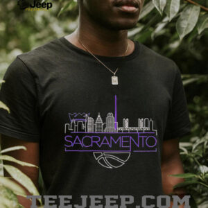 Sacramento Kings basketball NBA light the beam City skyline shirt