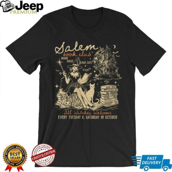 Salem Book Club Bookish Witch Spicy Book Halloween Shirt