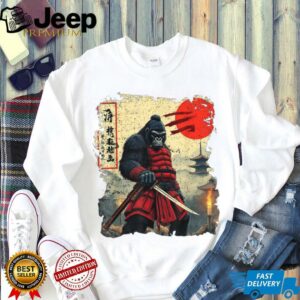 Samurai Bigfoot Japanese Vintage Graphic Ukiyo e Art Funny T Shirt