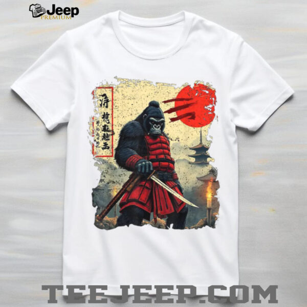 Samurai Bigfoot Japanese Vintage Graphic Ukiyo e Art Funny T Shirt