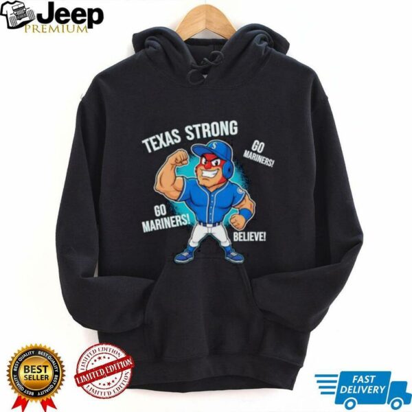 Seattle Mariners Texas Strong Mariner Moose mascot cartoon shirt