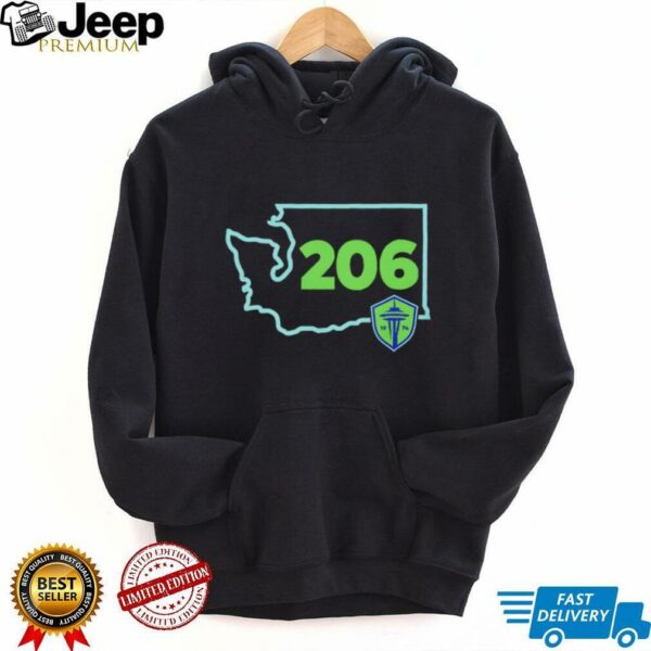 Seattle Sounders FC 206 Area Code State shirt