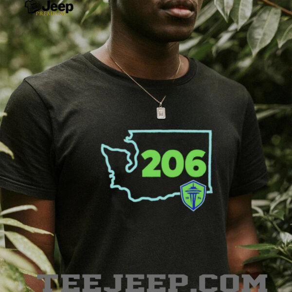 Seattle Sounders FC 206 Area Code State shirt