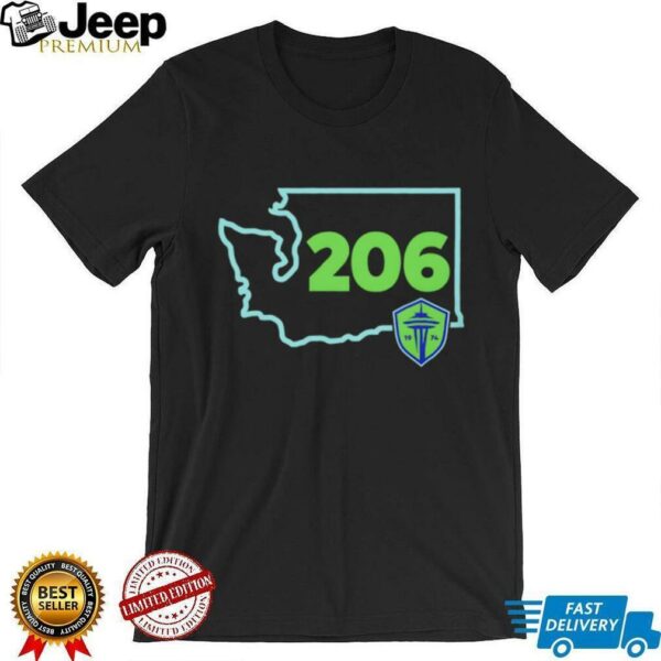 Seattle Sounders FC 206 Area Code State shirt
