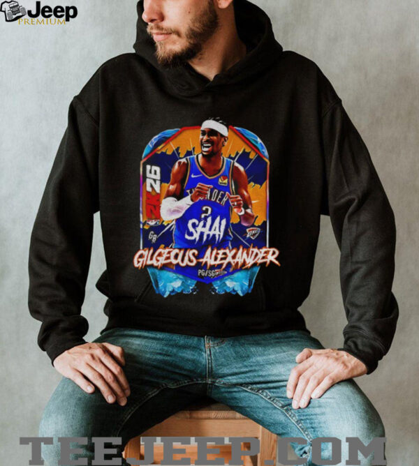 Shai Gilgeous Alexander OKC Thunder MVP Basketball NBA 2026 Basketball shirt