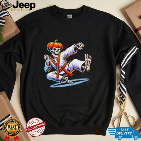 Skeleton Karate Halloween 2025 shirt
