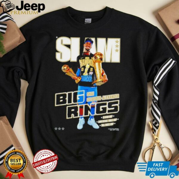 Slam Cover Shai Gilgeous Alexander Big Rings OKC Thunder MVP shirt