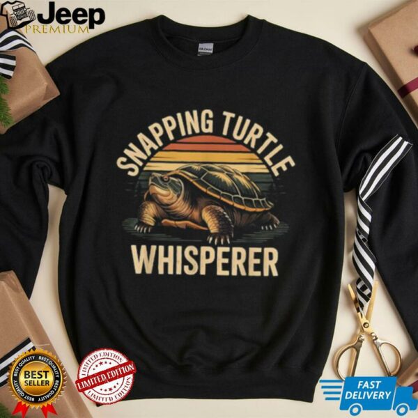 Snapping Turtle Whisperer Funny Vintage Reptile Animal Shirt