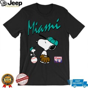 Snoopy Peanuts Ripple Junction Miami Baseball shirt