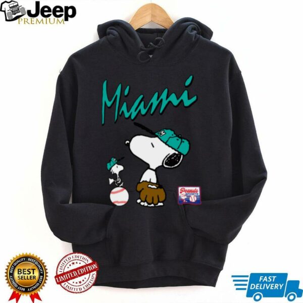 Snoopy Peanuts Ripple Junction Miami Baseball shirt