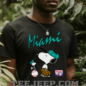 Snoopy Peanuts Ripple Junction Miami Baseball shirt