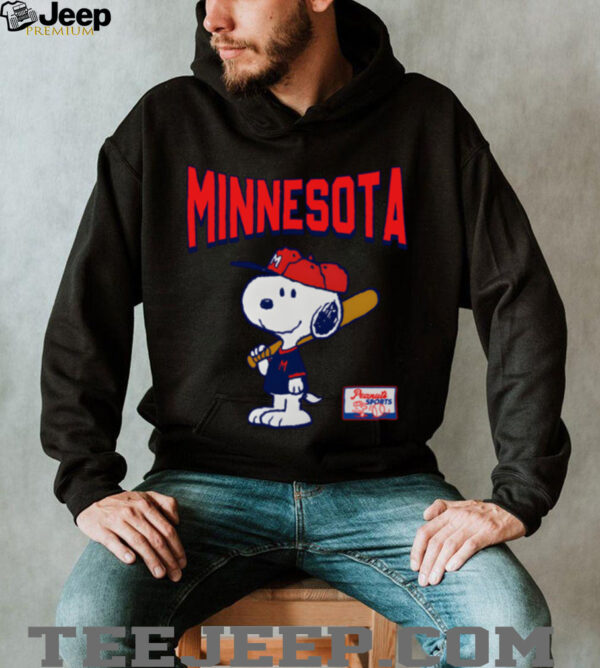 Snoopy Peanuts Ripple Junction Minnesota Baseball shirt