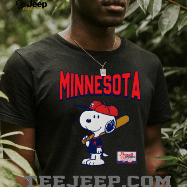 Snoopy Peanuts Ripple Junction Minnesota Baseball shirt
