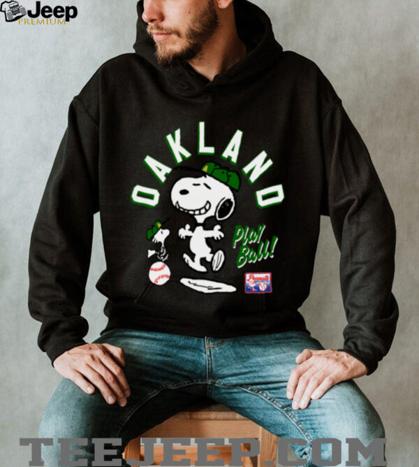 Snoopy Peanuts Ripple Junction Oakland Baseball