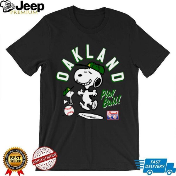Snoopy Peanuts Ripple Junction Oakland Baseball