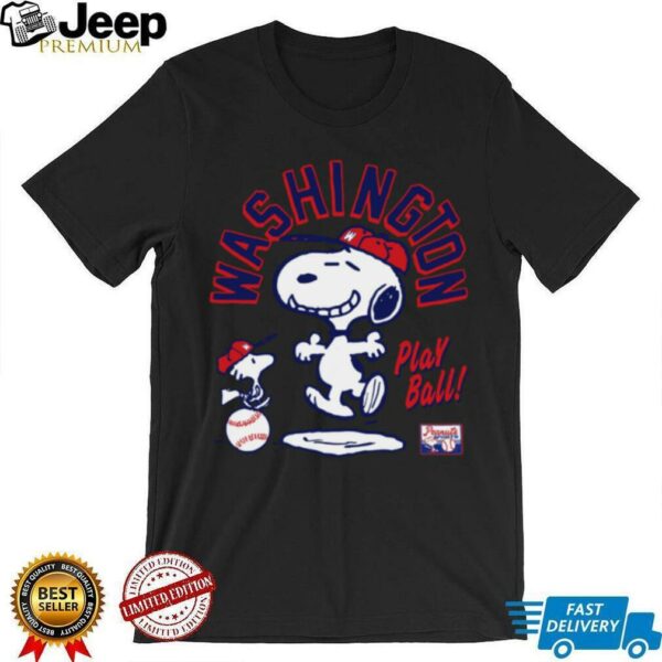 Snoopy Peanuts Ripple Junction Washington Baseball shirt
