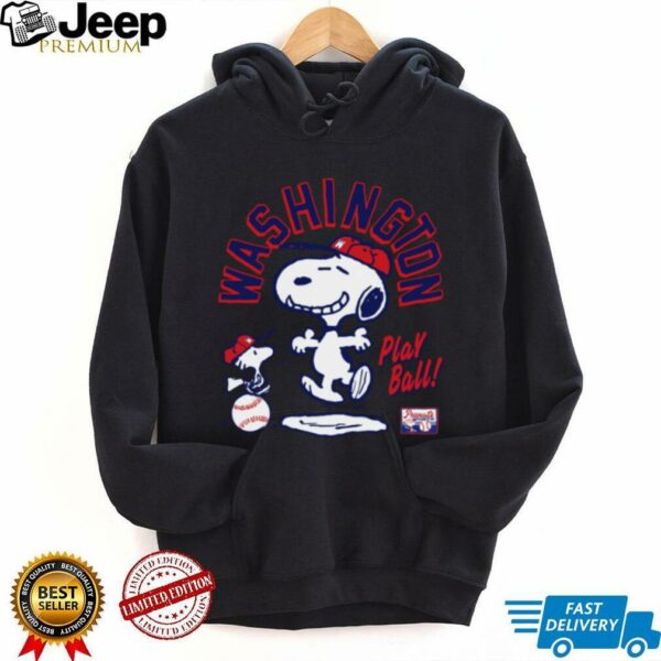 Snoopy Peanuts Ripple Junction Washington Baseball shirt