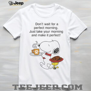 Snoopy and Woodstock don’t wait for a perfect morning shirt