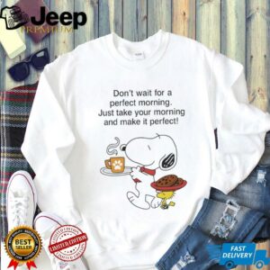 Snoopy and Woodstock don’t wait for a perfect morning shirt