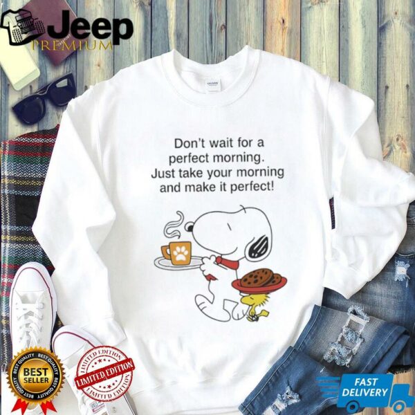 Snoopy and Woodstock don’t wait for a perfect morning shirt