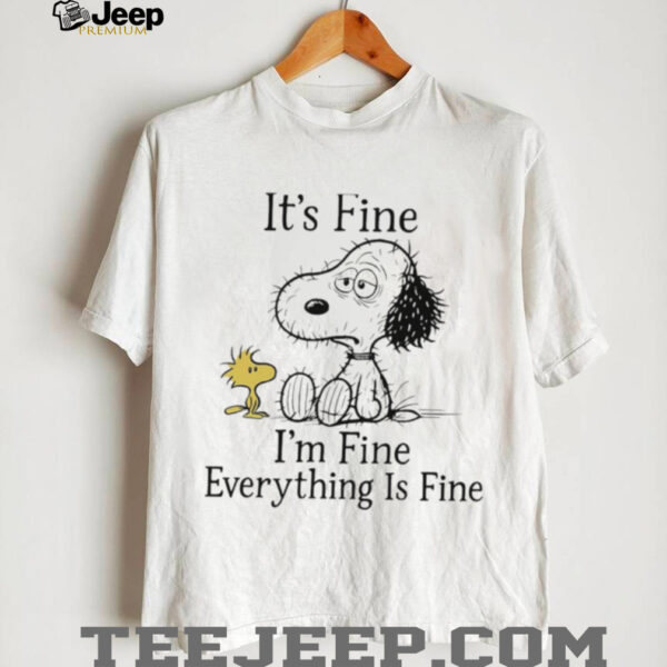 Snoopy and Woodstock it’s fine I’m fine everything is fine shirt