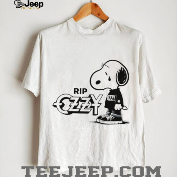 Snoopy cry RIP Ozzy Osbourne logo shirt