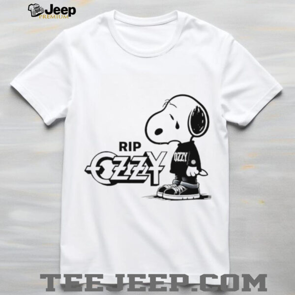 Snoopy cry RIP Ozzy Osbourne logo shirt