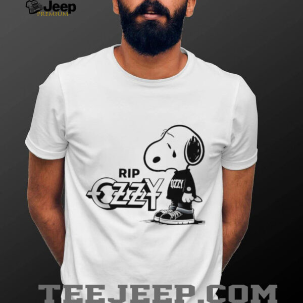 Snoopy cry RIP Ozzy Osbourne logo shirt