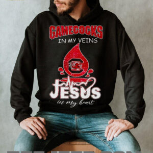 South Carolina Gamecocks in my veins Jesus in my heart 2025 shirt