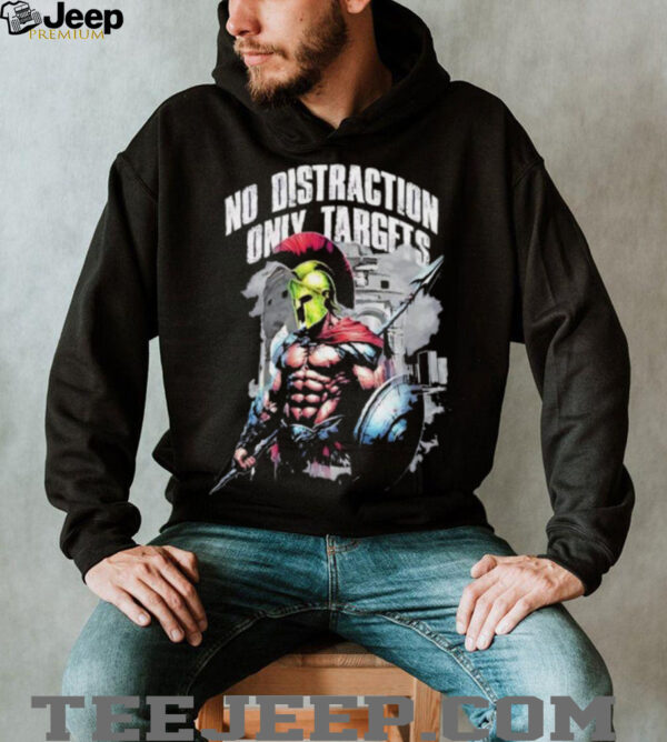 Spartan Warrior No Distraction Only Targets retro shirt