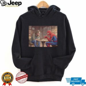 Spiderman and Ozzy Osbourne playing chess shirt