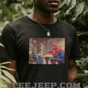 Spiderman and Ozzy Osbourne playing chess shirt