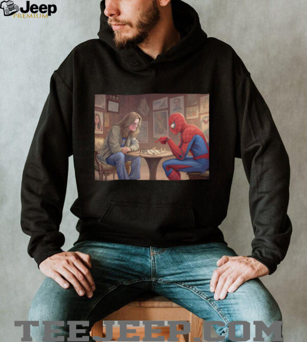 Spiderman and Ozzy Osbourne playing chess shirt