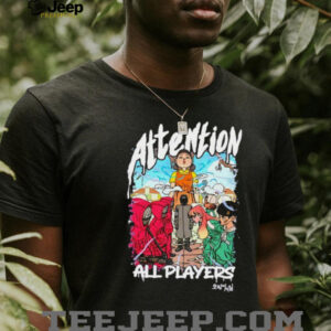 Squid Game 3 attention all players anime shirt