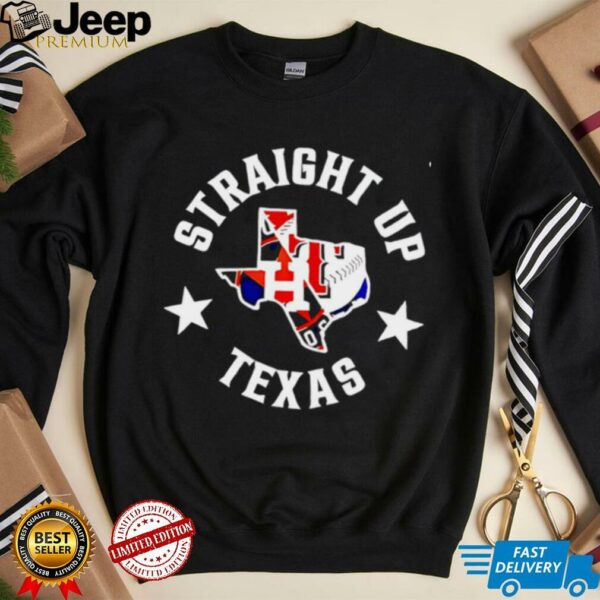 Straight up Texas Rangers and Houston Astros logo 2025 shirt