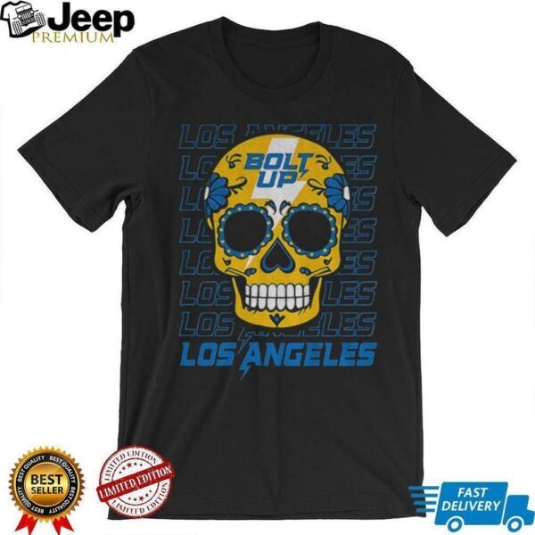 Sugar Skull Bolt Up Los Angeles Chargers MLB baseball 2025 gift for fans shirt