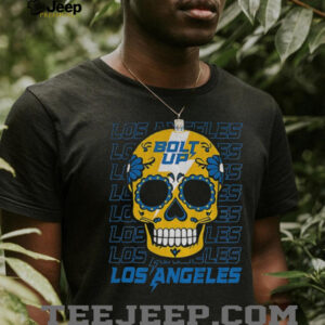 Sugar Skull Bolt Up Los Angeles Chargers MLB baseball 2025 gift for fans shirt