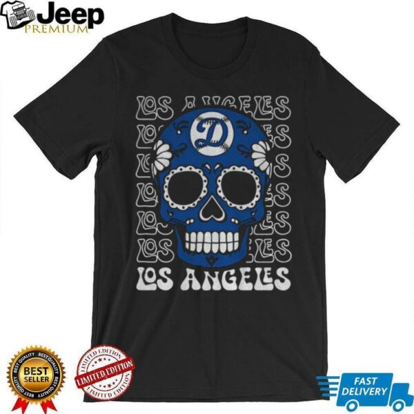 Sugar Skull Los Angeles Dodgers MLB baseball 2025 gift for fans shirt
