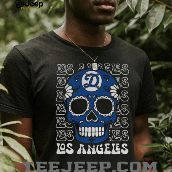 Sugar Skull Los Angeles Dodgers MLB baseball 2025 gift for fans shirt