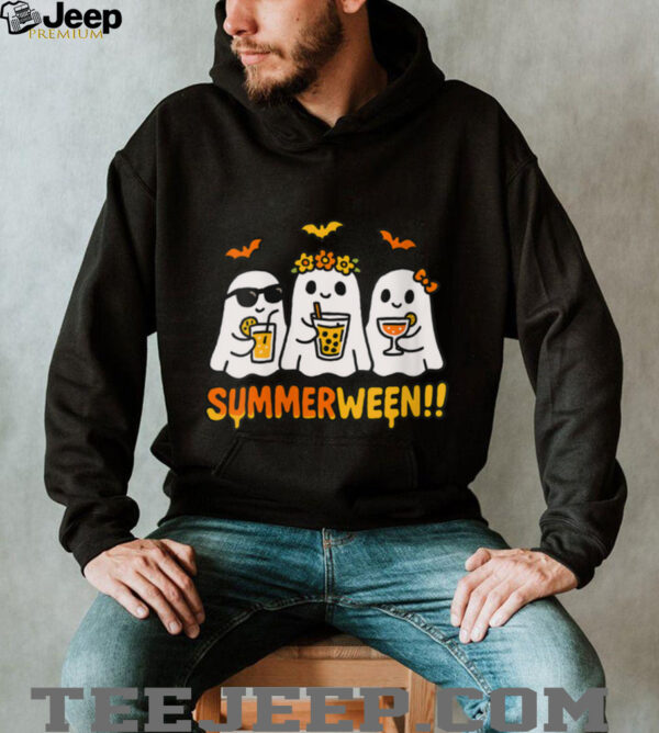 Summerween Ghost Spooky Summer Halloween Beach Vibes Party Shirt
