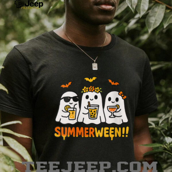 Summerween Ghost Spooky Summer Halloween Beach Vibes Party Shirt