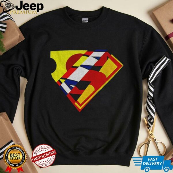 Superman mixed logo shirt